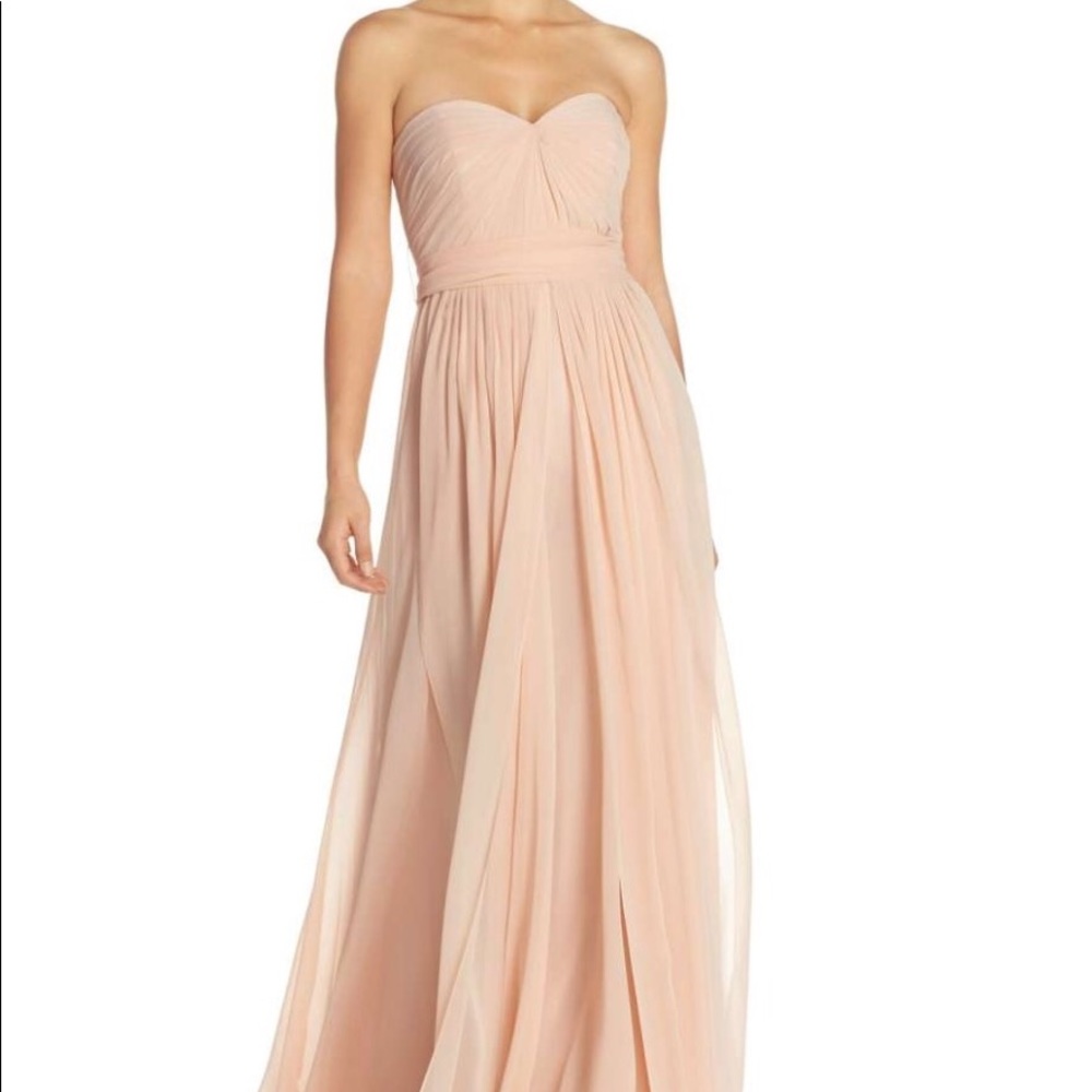 Jenny Yoo Mira Convertible Strapless Chiffon Gown